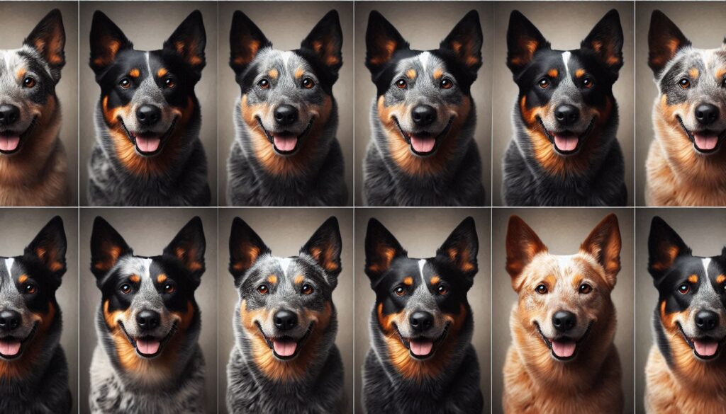 different color of Australian Cattle Dog